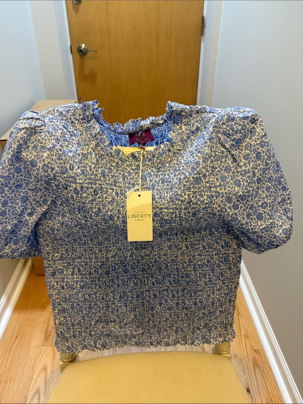 Jcrew Liberty fabric smocked top new with tags